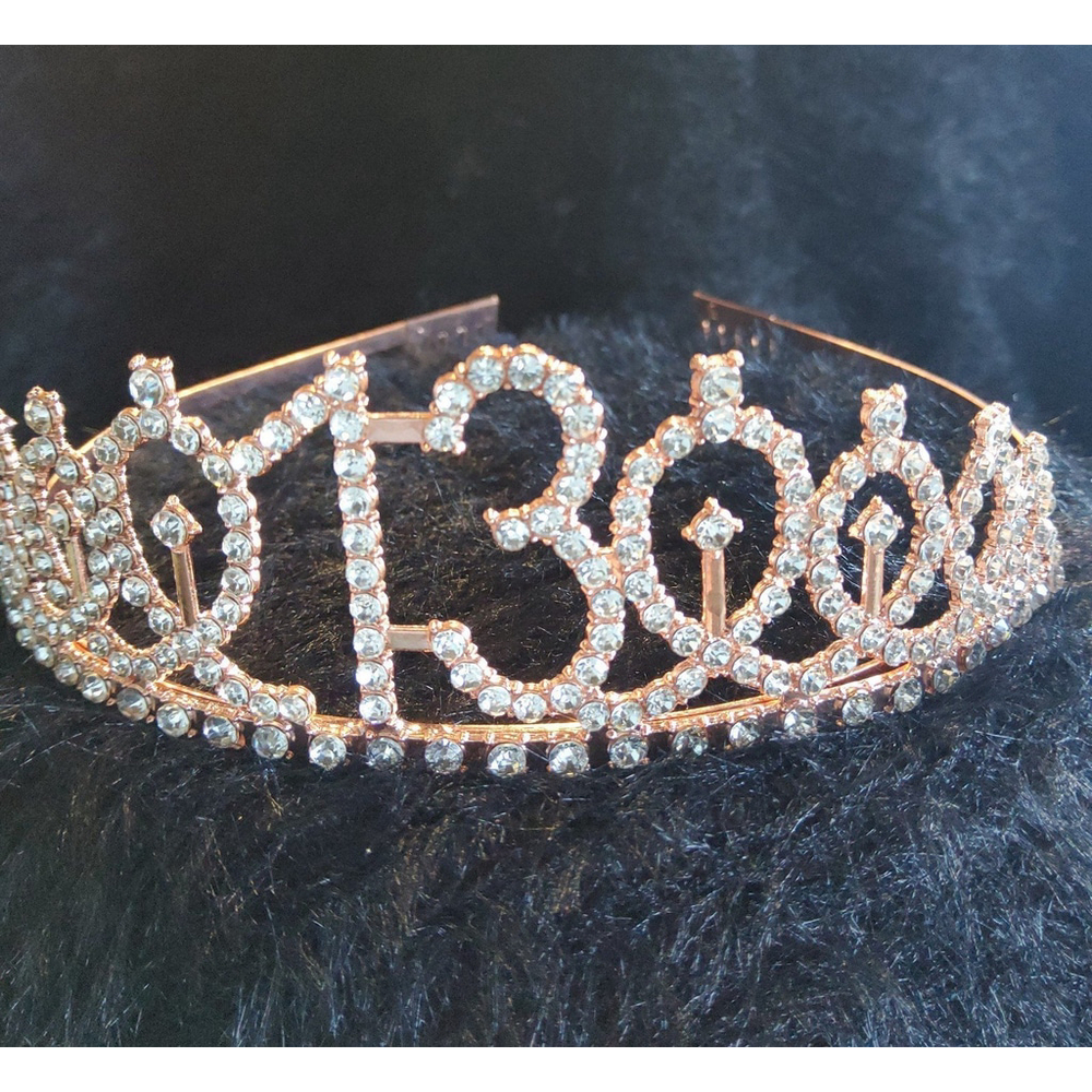 Rose Gold Birthday Tiara 13 New